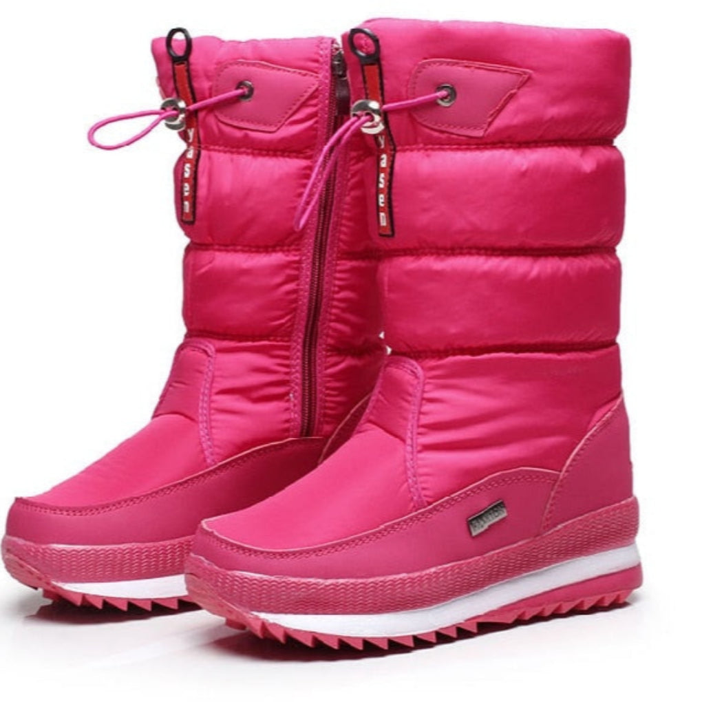 Esther Quilted Winter Boots - Pink