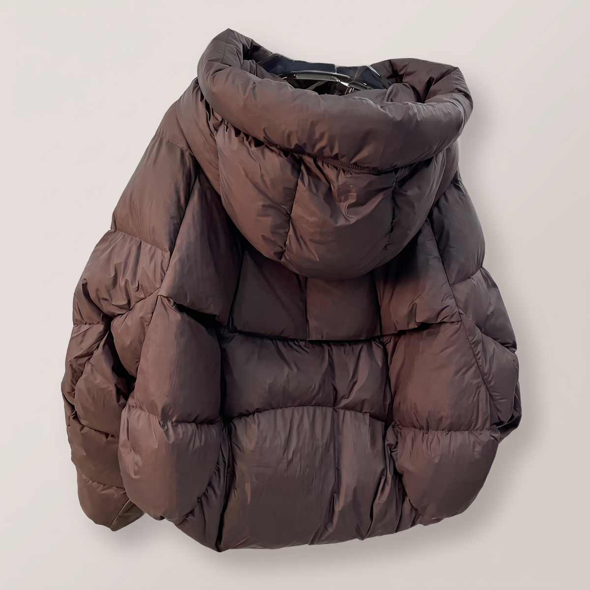 Kathryn Hooded Puffer Jacket - Coffee