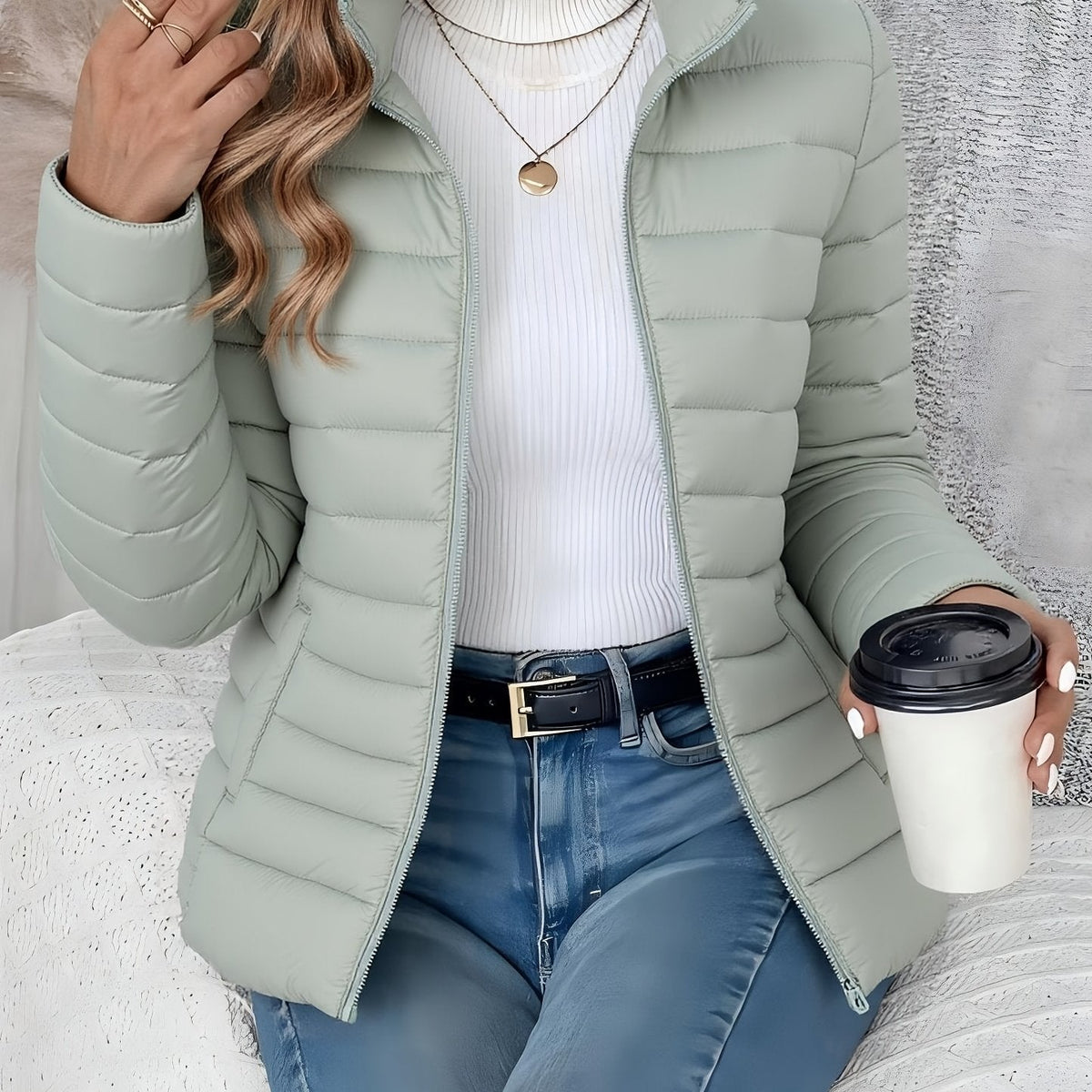Celeste Lightweight Padded Jacket - Matcha Green