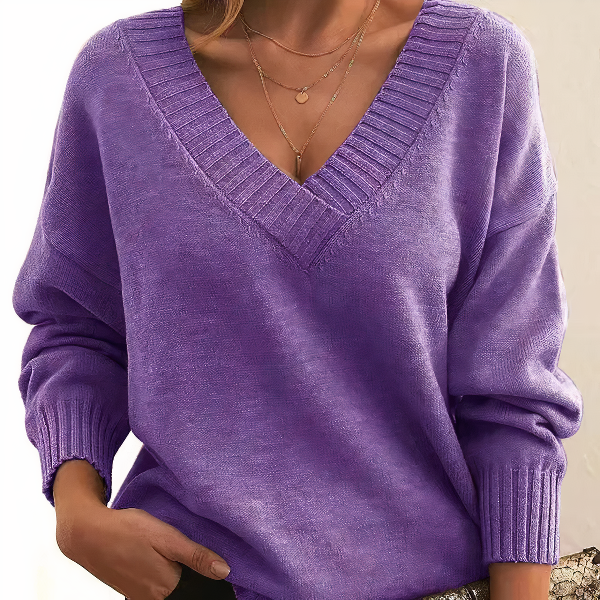 Wilma Cashmere Jumper - Purple