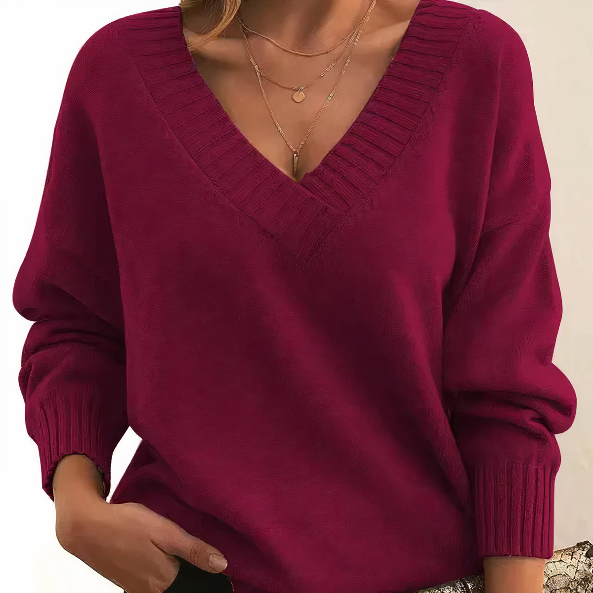 Wilma Cashmere Jumper - Red
