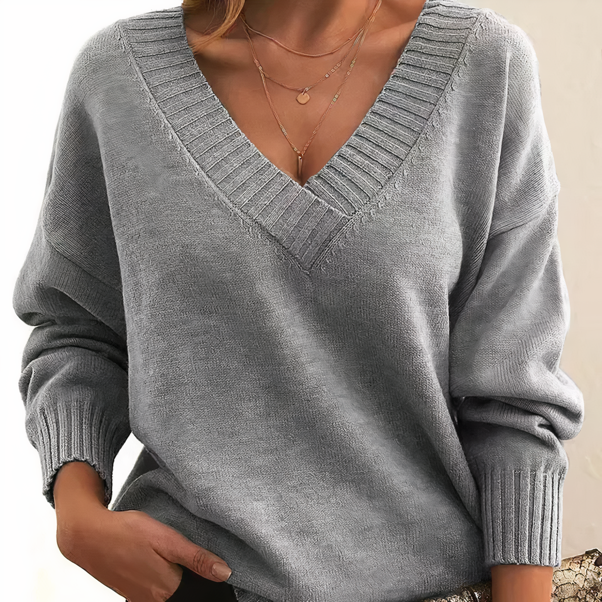 Wilma Cashmere Jumper - Grey