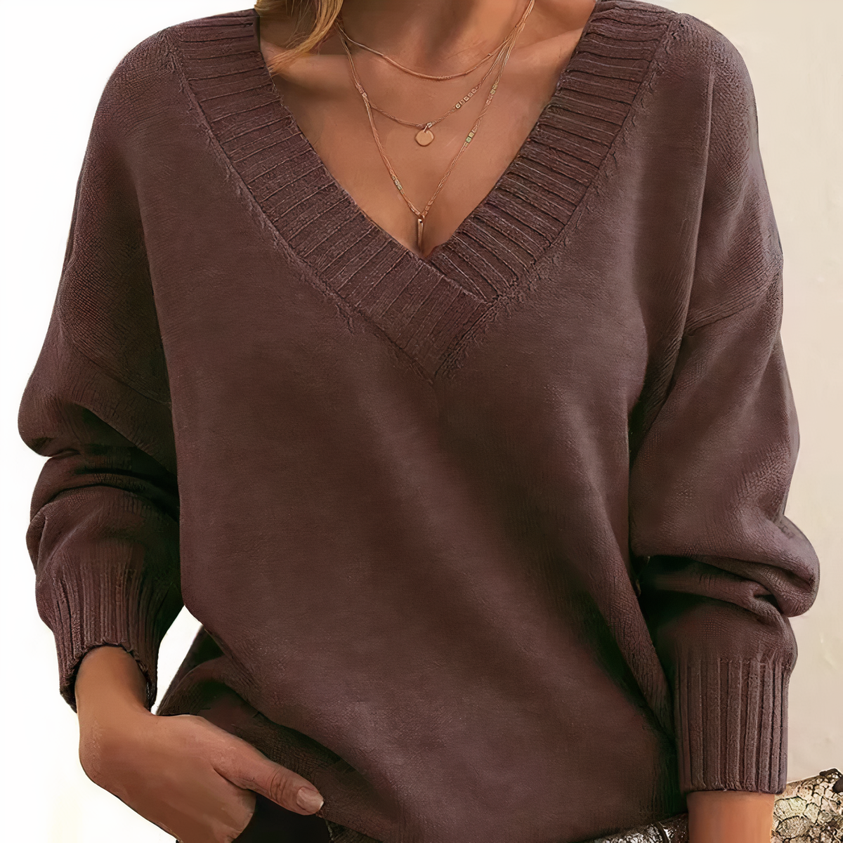 Wilma Cashmere Jumper - Dark Brown