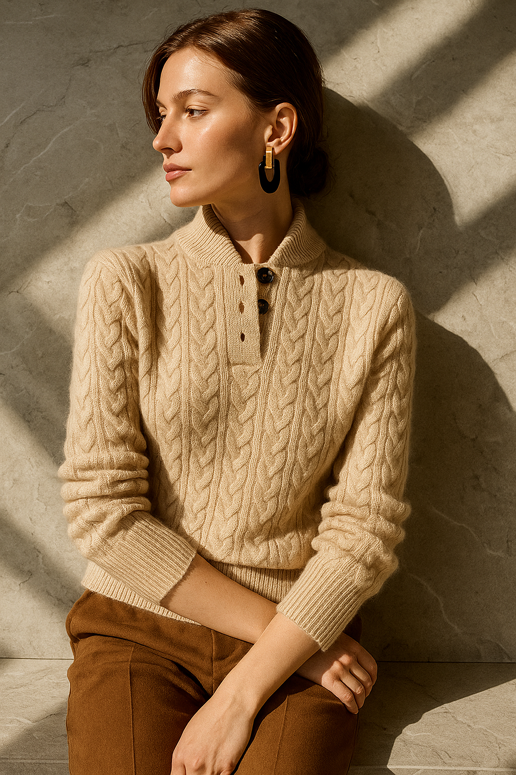 Dottie Women's Cashmere Cable Knit Jumper
