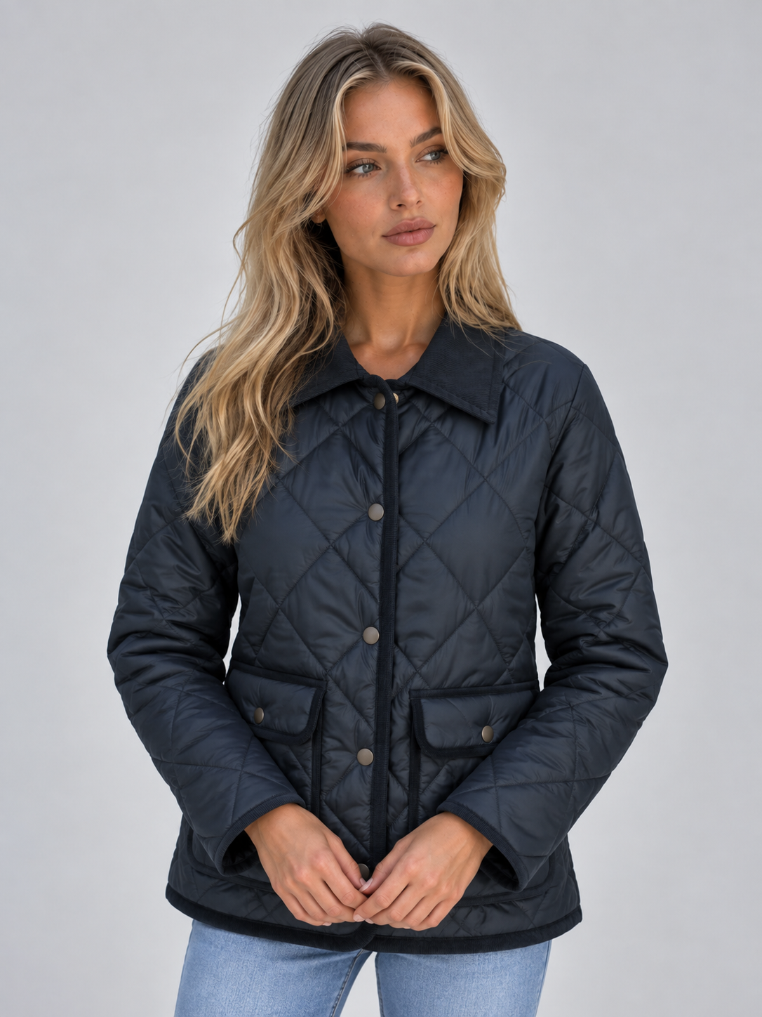 Theresa Quilted Jacket - Black