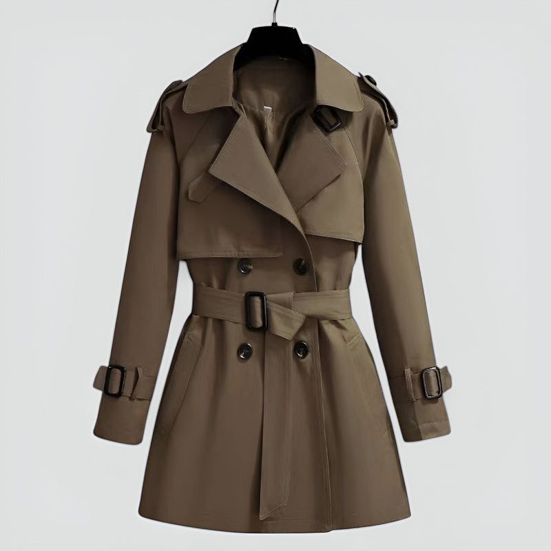 Jessica Women's Cotton Trench Coat - Khaki