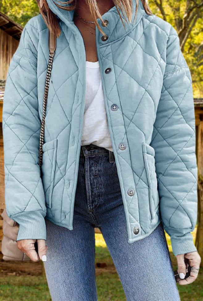 Madeleine Quilted Jacket - Light Blue