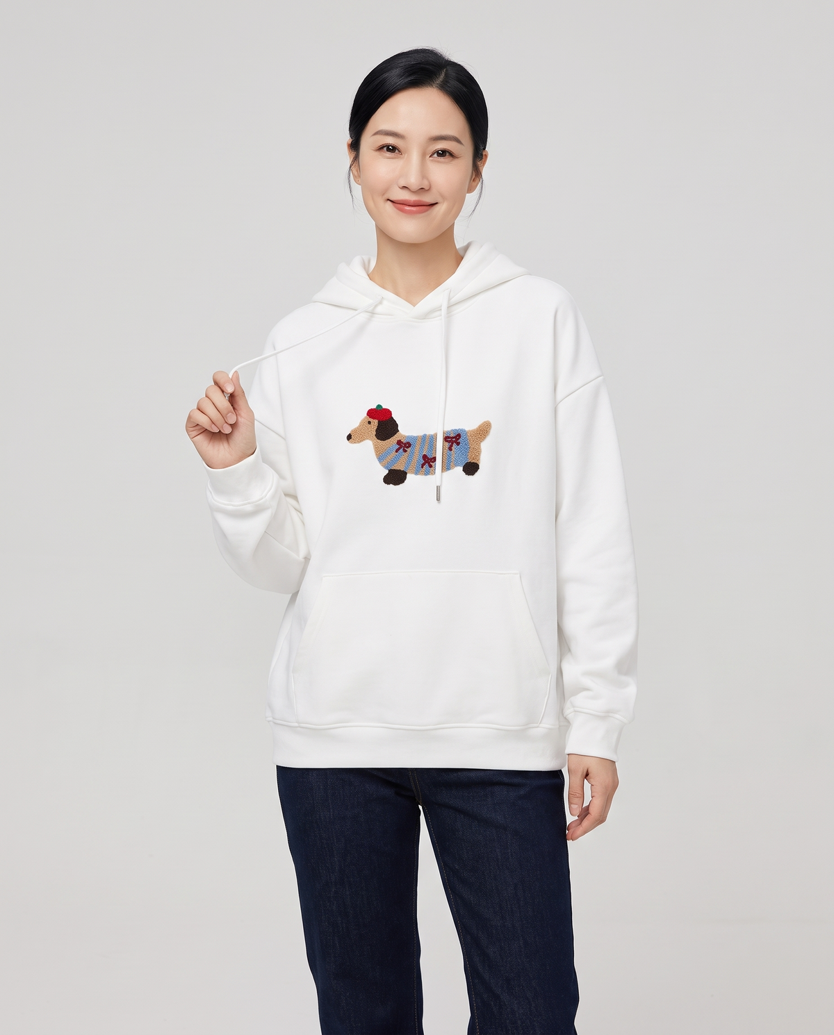 Delia Women's Oversized Hoodie - White