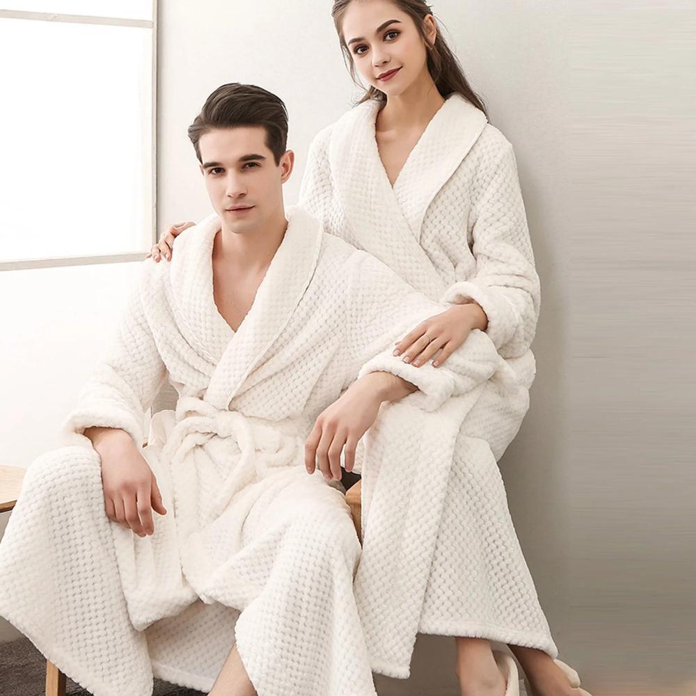 Sheila Long Fleece Dressing Gown - White