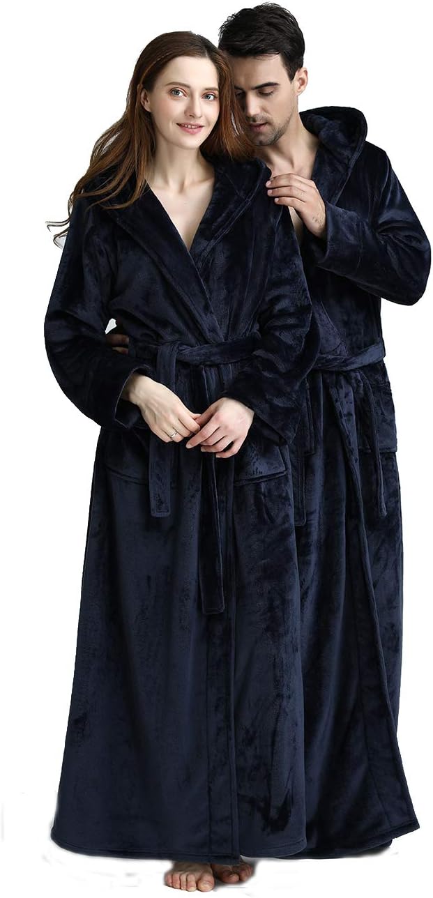 Hilda Long Fleece Hooded Dressing Gown