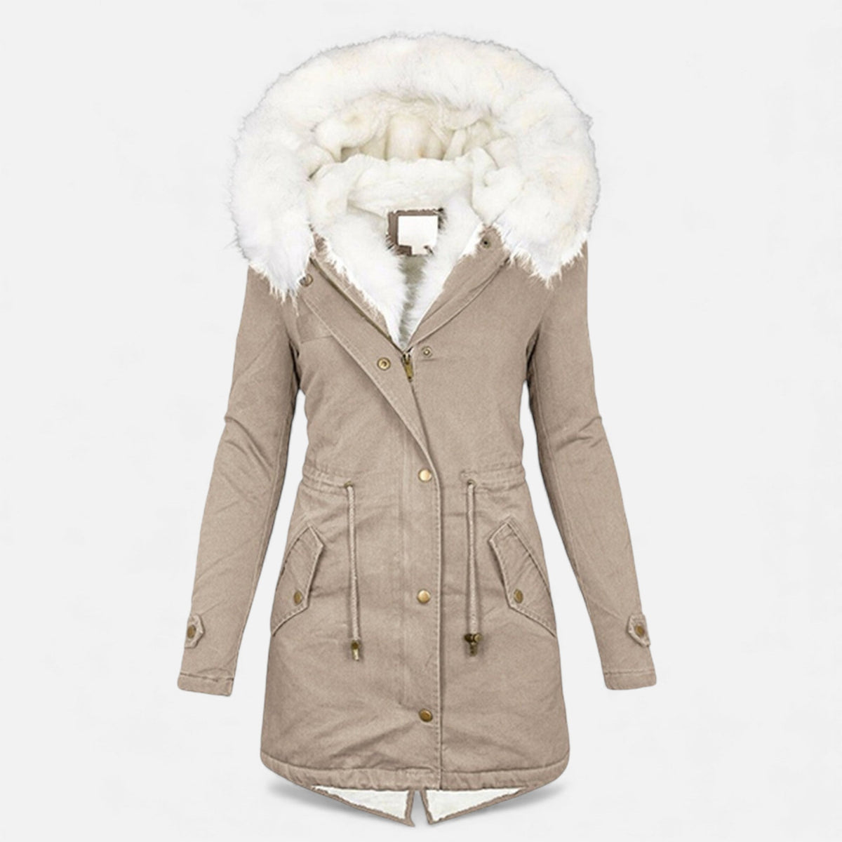 Colette Padded Parka Jacket - Light Grey