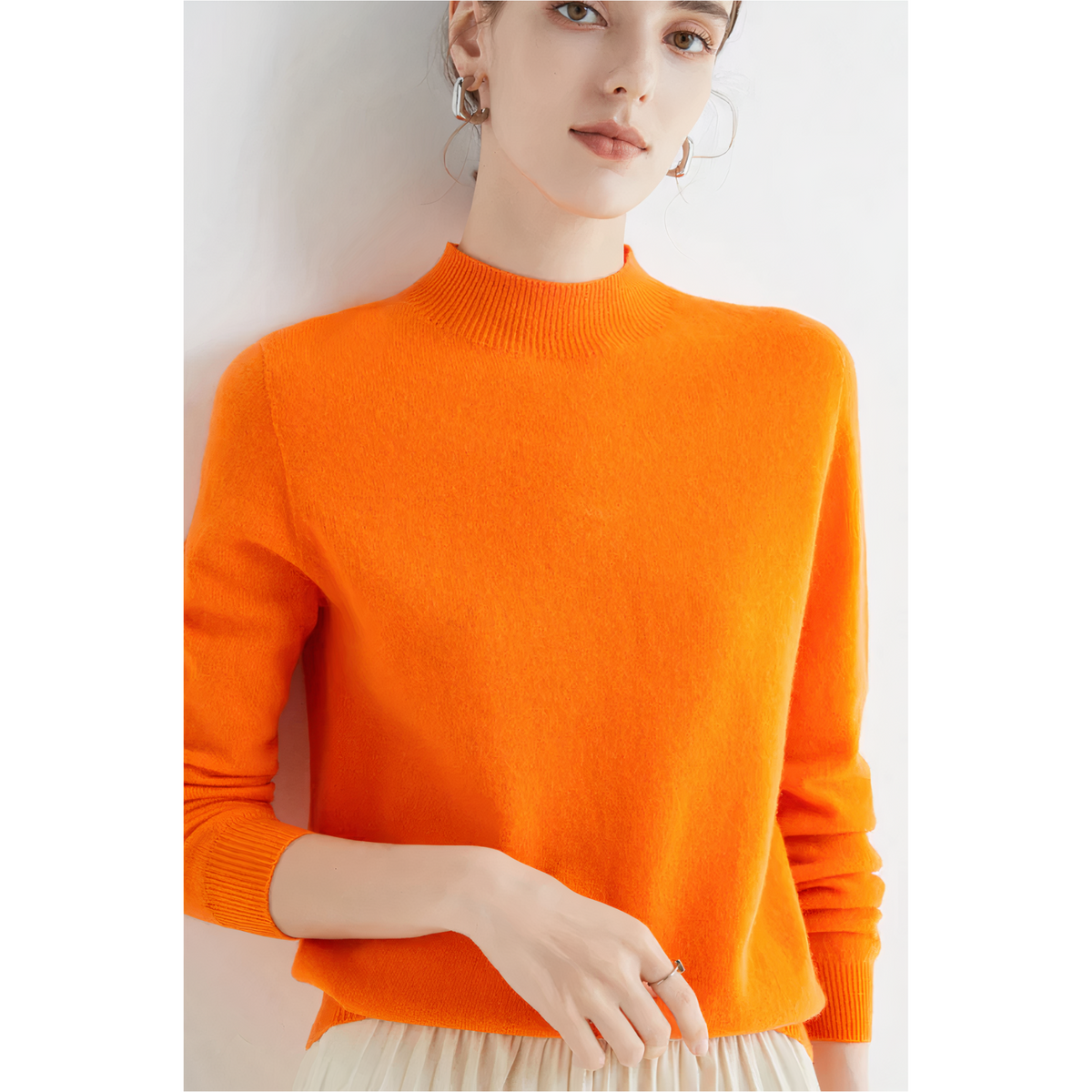 Sonia Cashmere Jumper - Orange