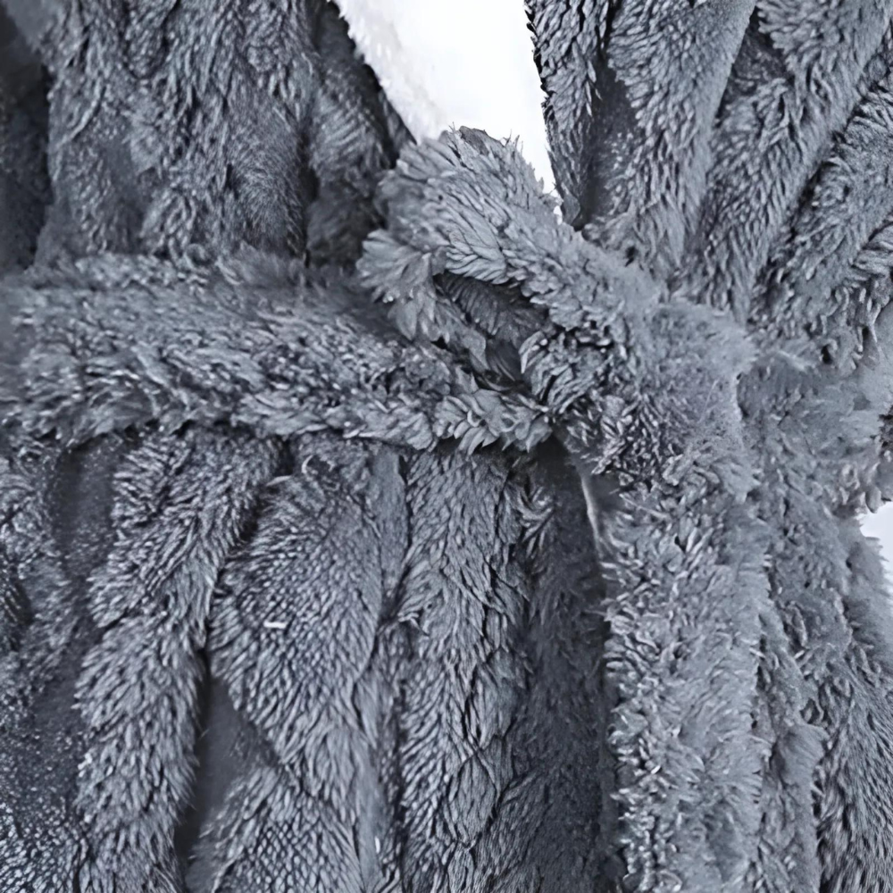 Hester Long Fleece Hooded Dressing Gown