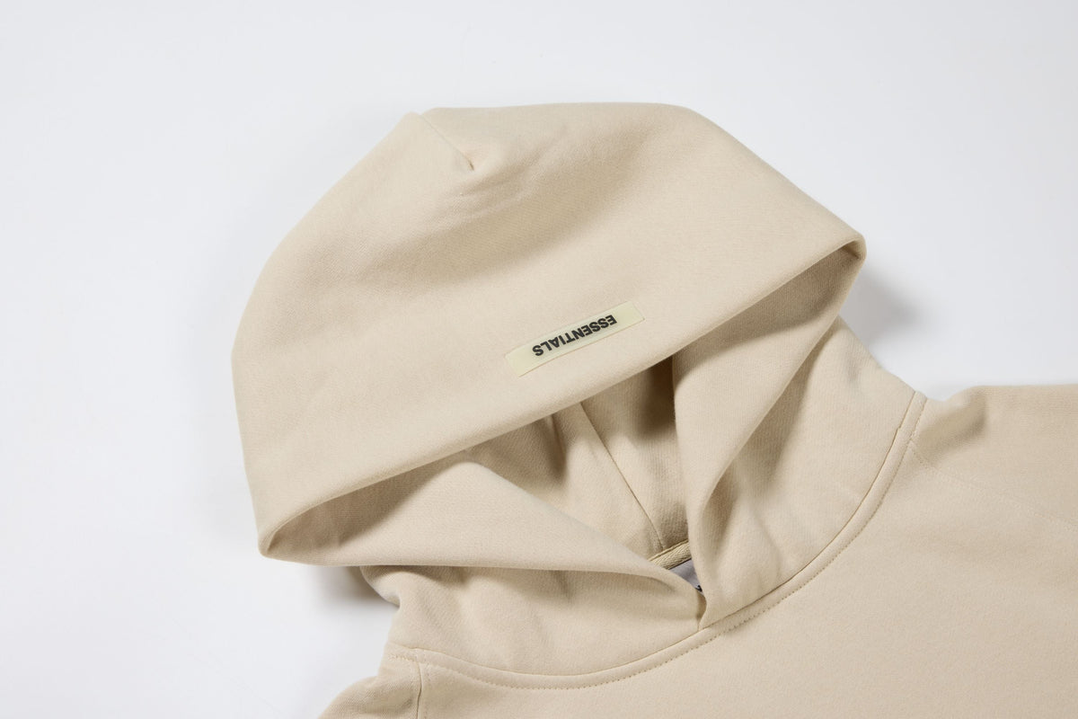 ES Hoodie - Cream Oversized Long-Sleeve Pullover Unisex