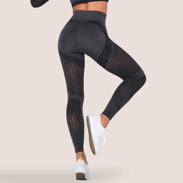 Rachel Textured Leggings - Dark Grey