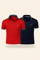 Red + Navy Blue