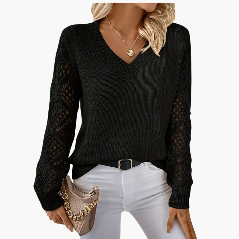 Lydia Women's Knitted Jumper - Black