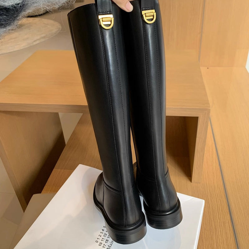Beverly Women's Leather Knee High Boots