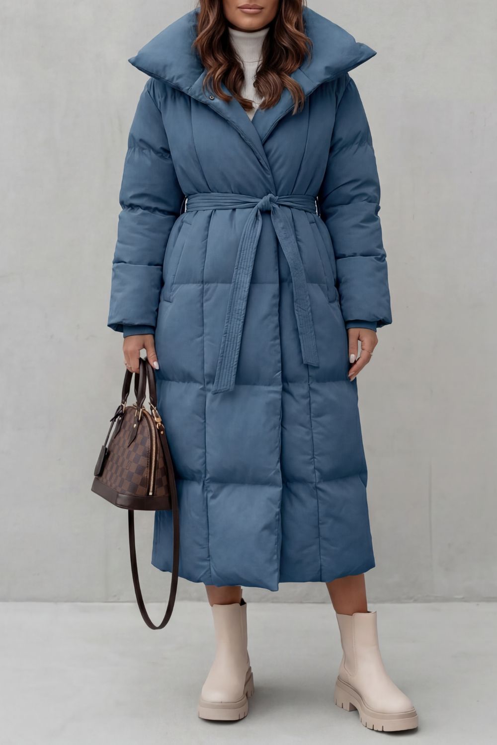 Blythe Women's Long Puffer Coat - Blue