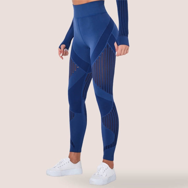 Rachel Textured Leggings - Dark Blue