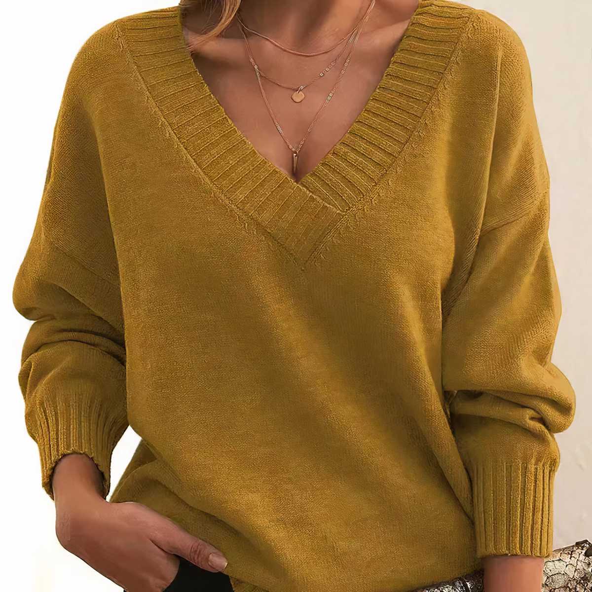 Wilma Cashmere Jumper - Mustard Yellow