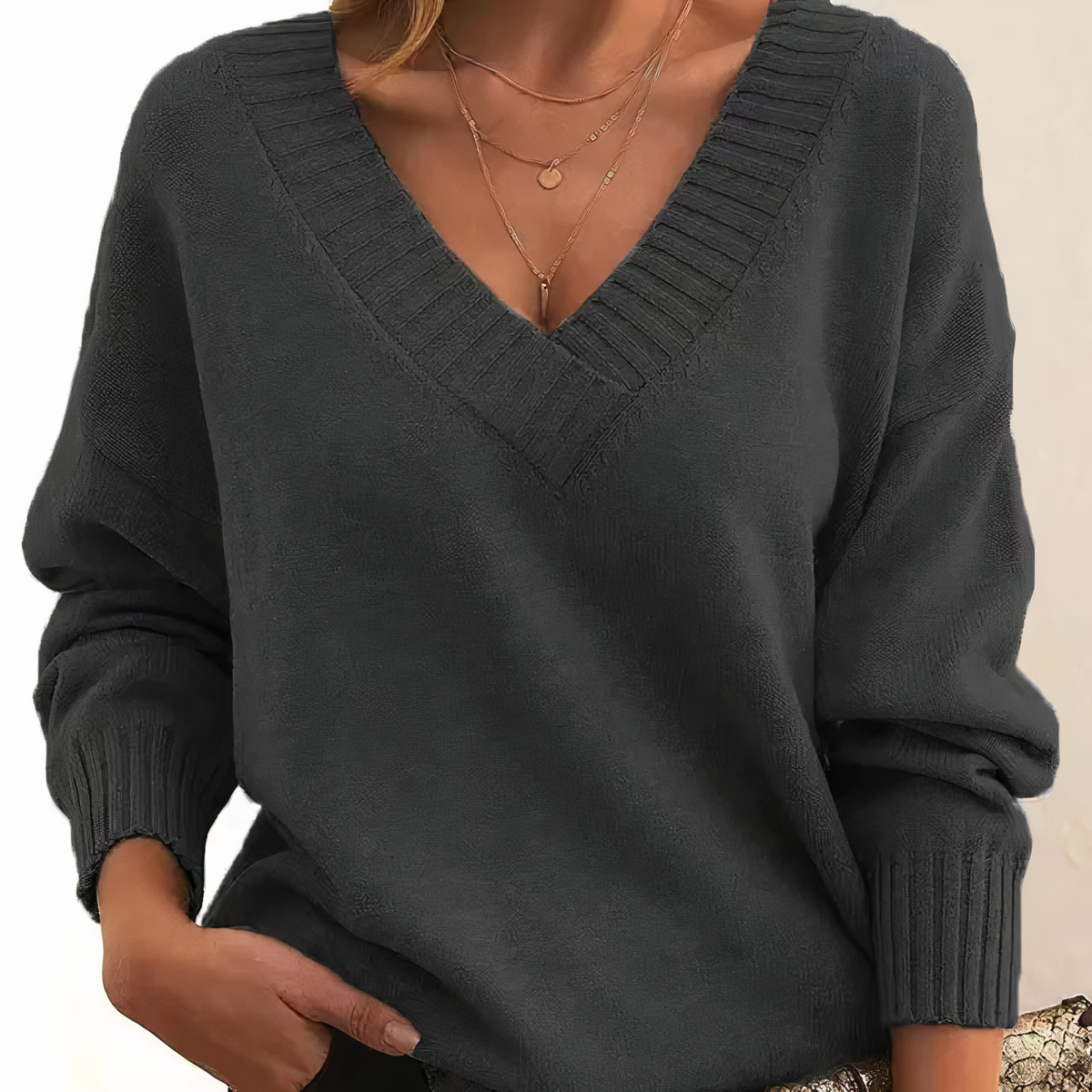 Wilma Cashmere Jumper - Dark Grey