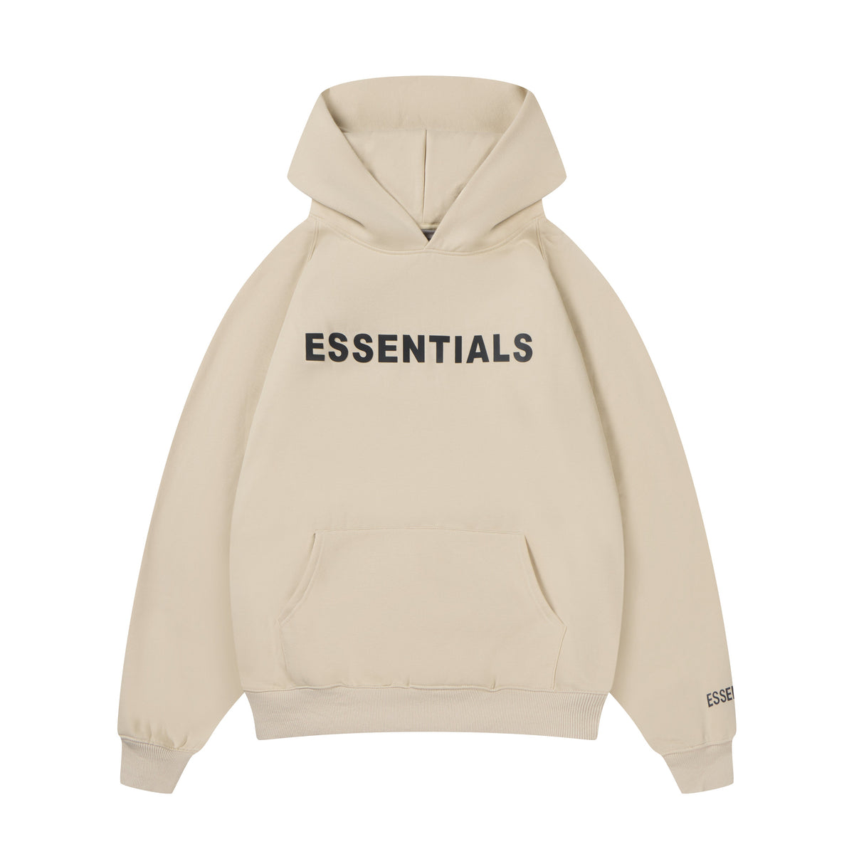 ES Hoodie - Cream Oversized Long-Sleeve Pullover Unisex