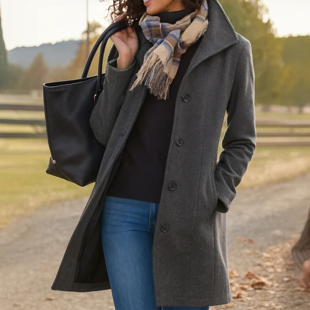 Rosie Women's Wool Winter Coat - Gray