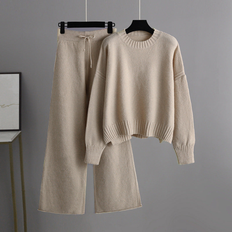 Carol Knitted Loungewear Set - Beige