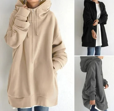Elodie Women's Oversized Zip Up Hoodie