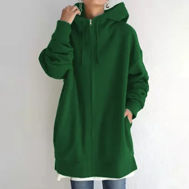Elodie Women's Oversized Zip Up Hoodie - Green