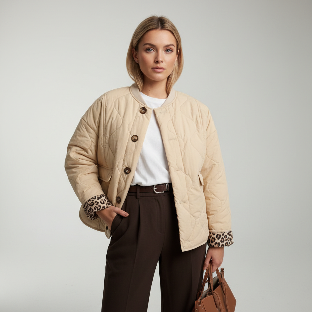 Primrose Quilted Jacket - Beige