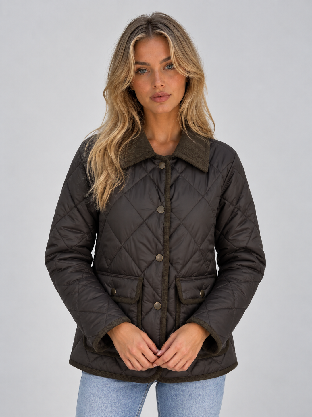 Theresa Quilted Jacket - Brown