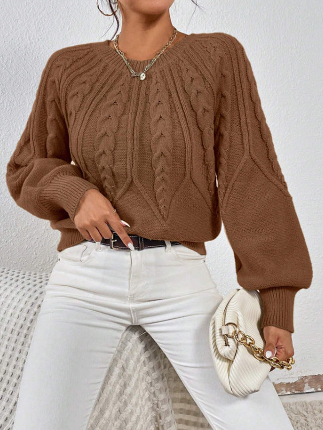 Marnie Women's Cable Knit Jumper - Brown
