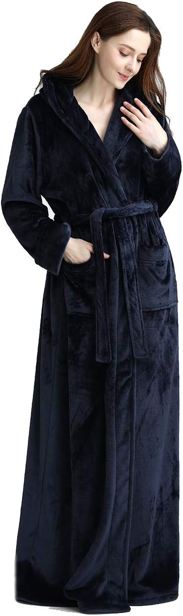 Hilda Long Fleece Hooded Dressing Gown