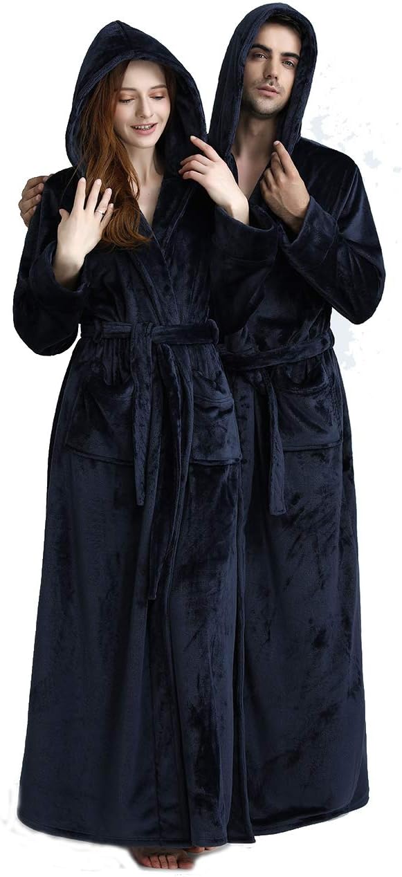 Hilda Long Fleece Hooded Dressing Gown