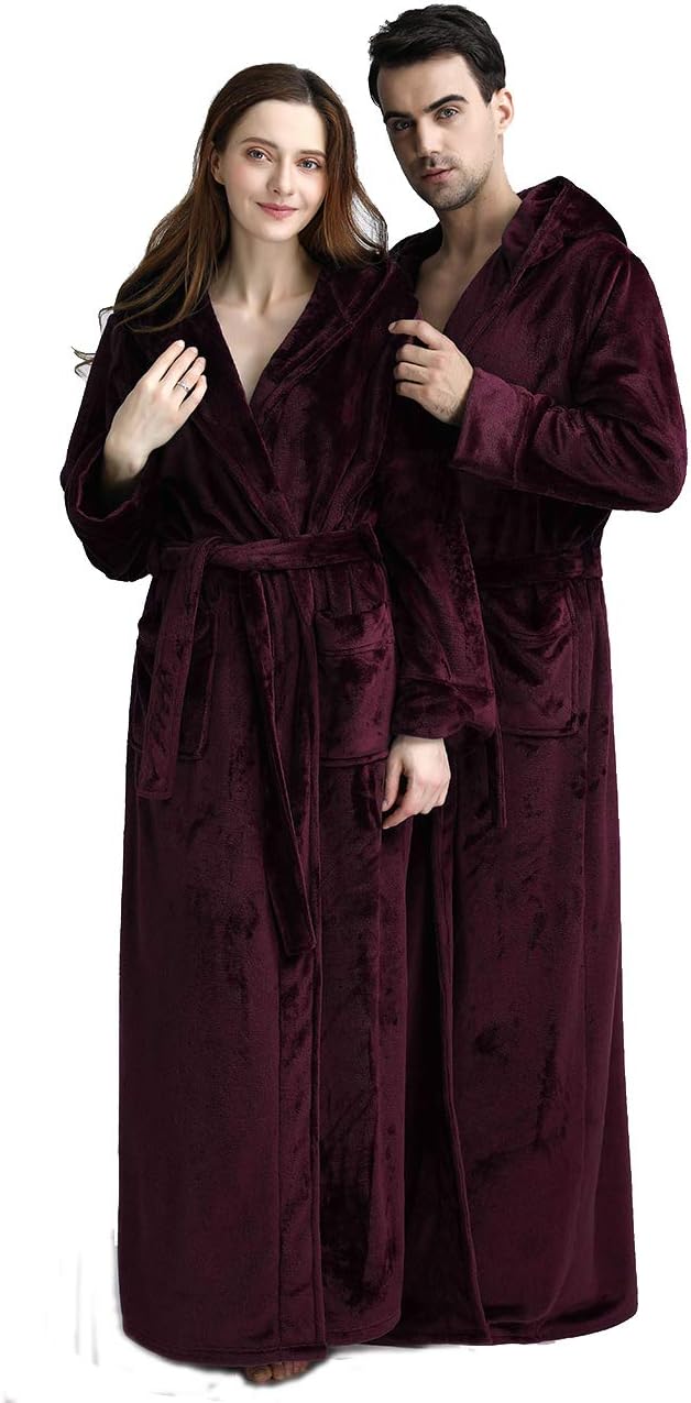 Hilda Long Fleece Hooded Dressing Gown