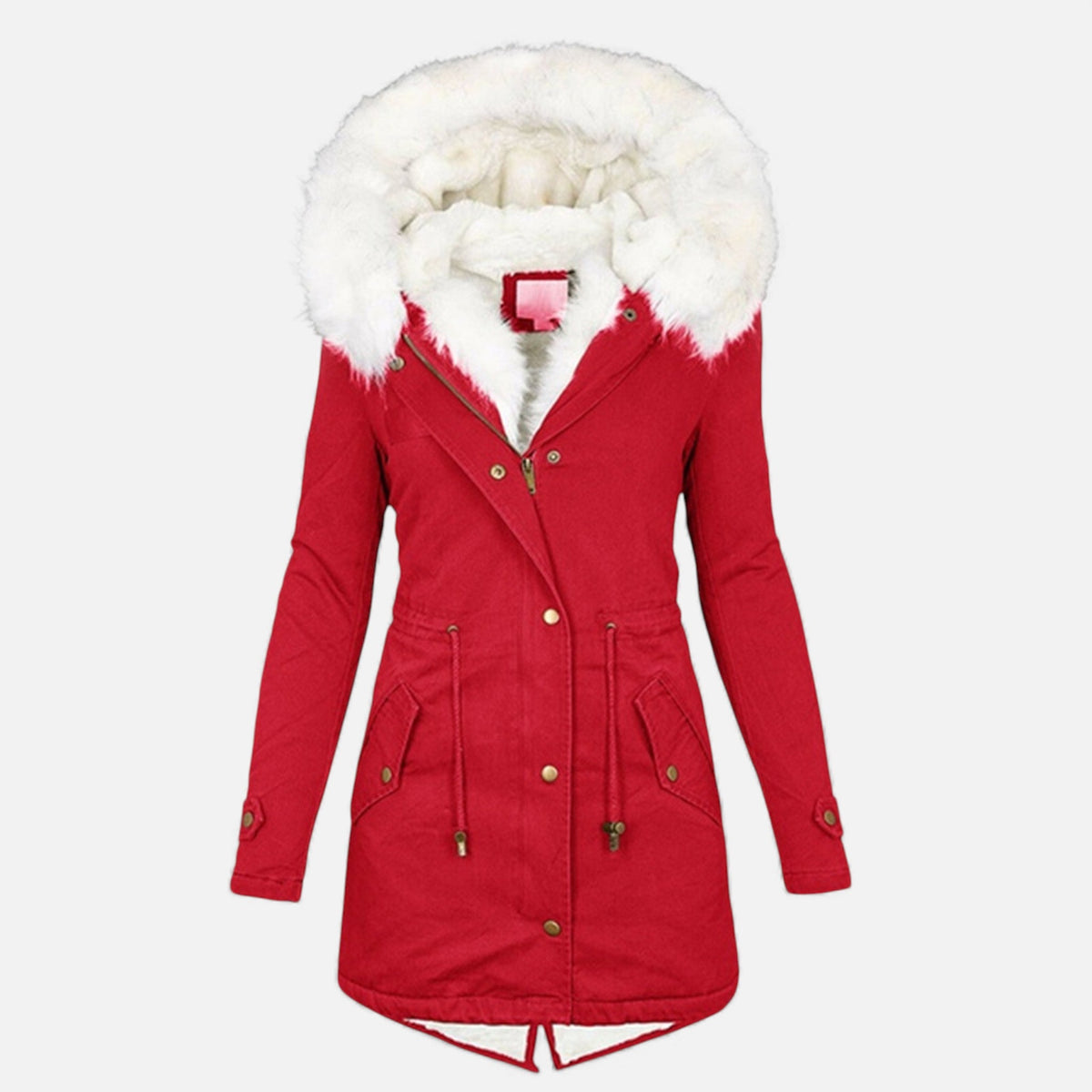 Colette Padded Parka Jacket - Red