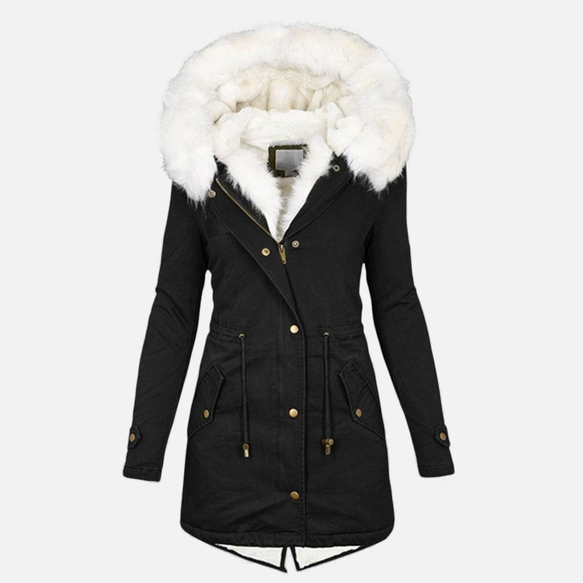 Colette Padded Parka Jacket - Black