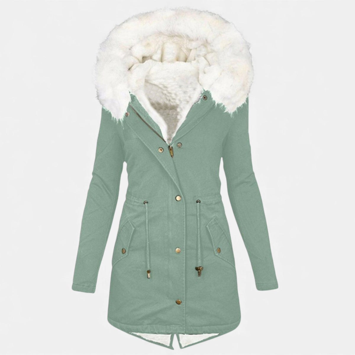 Colette Padded Parka Jacket - Emerald Green