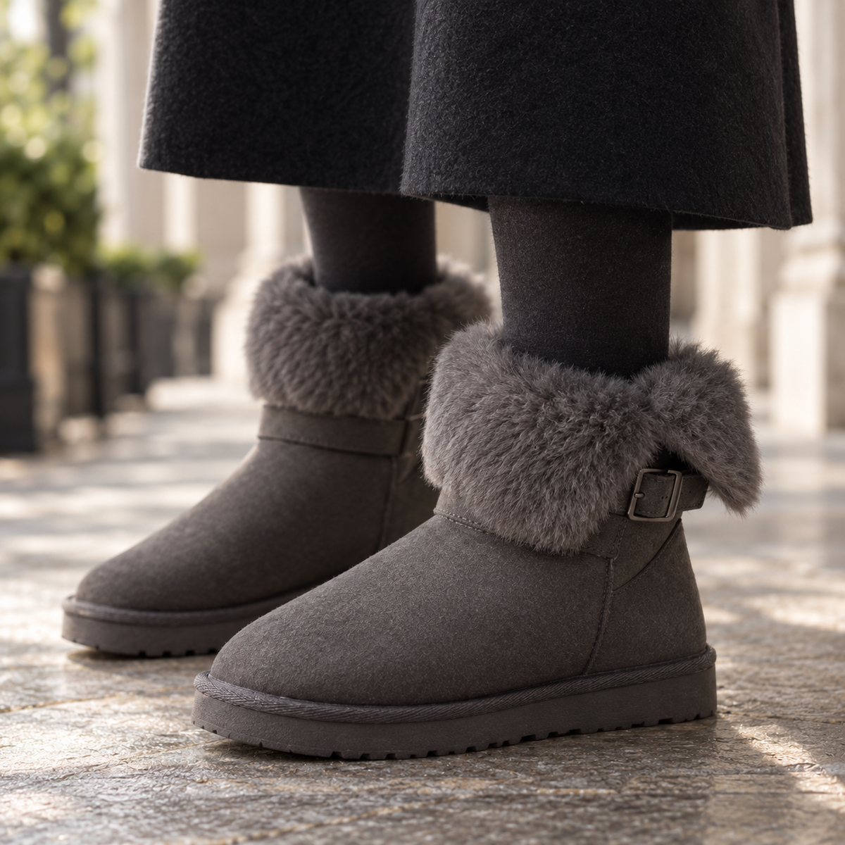 Agatha Faux Suede Winter Ankle Boots