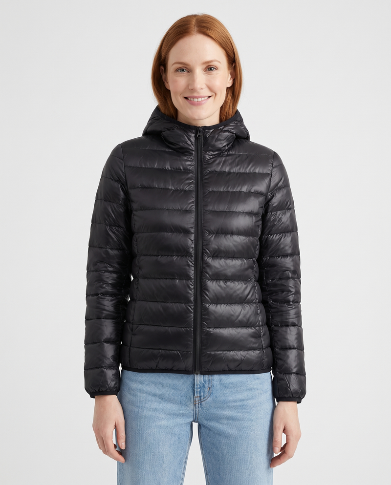Iris Women's Puffer Jacket - Black