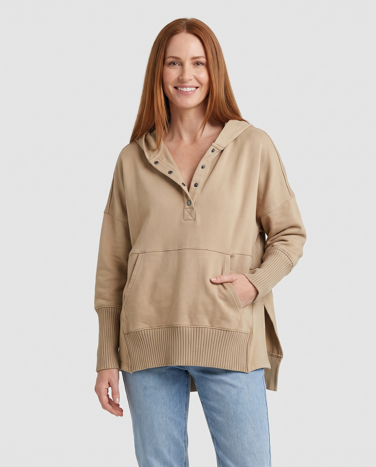 Kirsty Women's Oversized Hoodie - Khaki