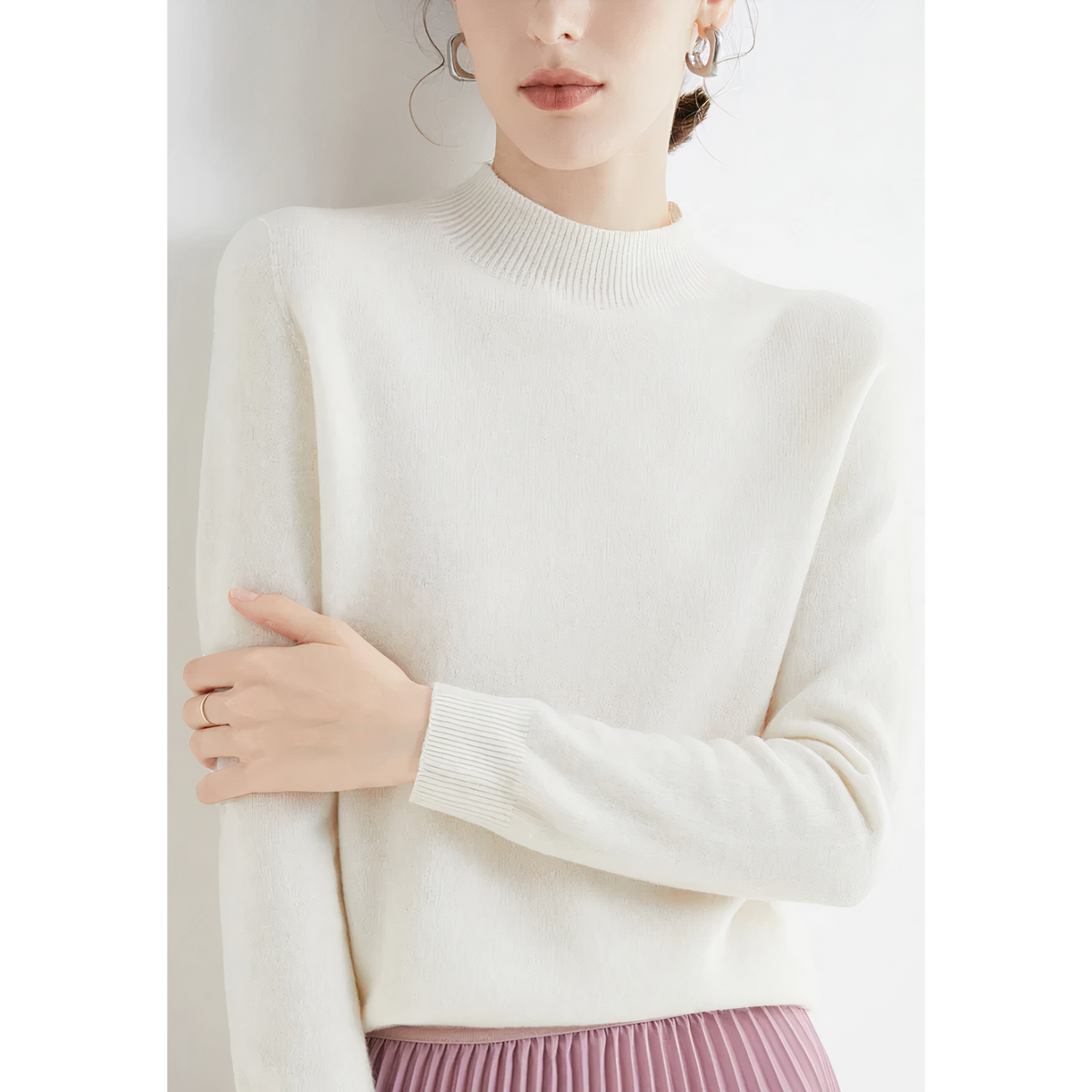 Sonia Cashmere Jumper - White