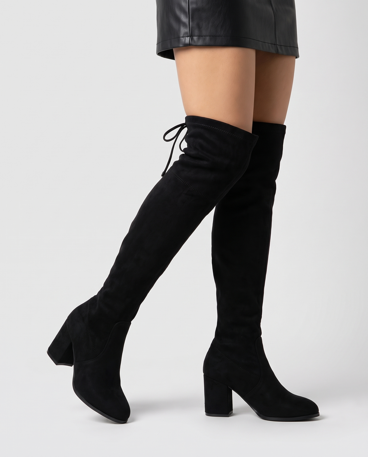 Mirabel Women's Suede Over the Knee Boots - Black