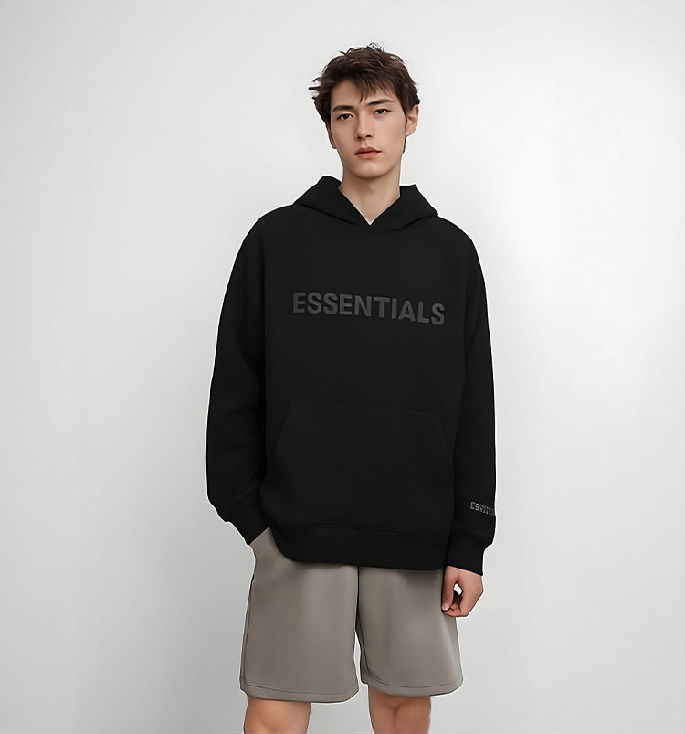 ES Hoodie - Cream Oversized Long-Sleeve Pullover Unisex