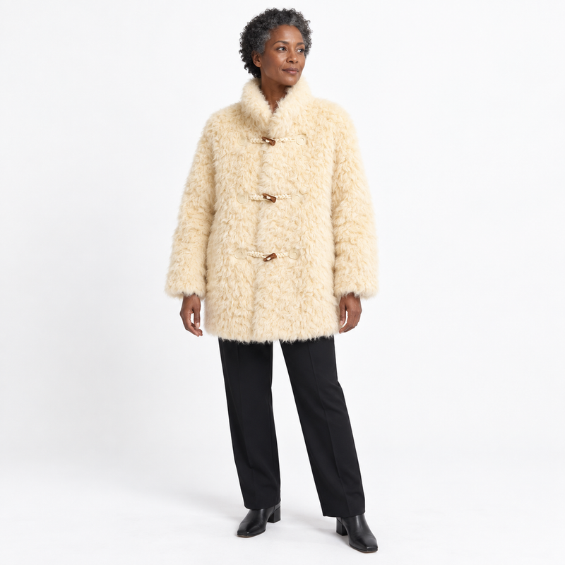 Fern Women's Faux Fur Jacket - Beige