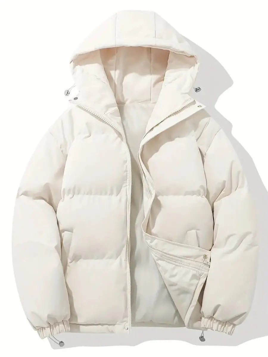 Caitlin Winter Puffer Jacket - Beige White